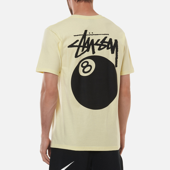 Мужская футболка Stussy 8 Ball Graphic Art Pale Yellow