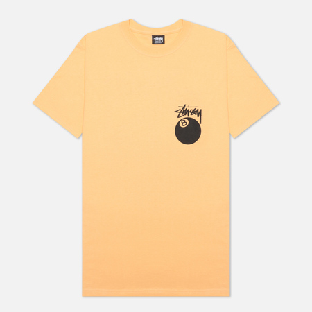 Мужская футболка Stussy 8 Ball Graphic Art, цвет оранжевый, размер XL