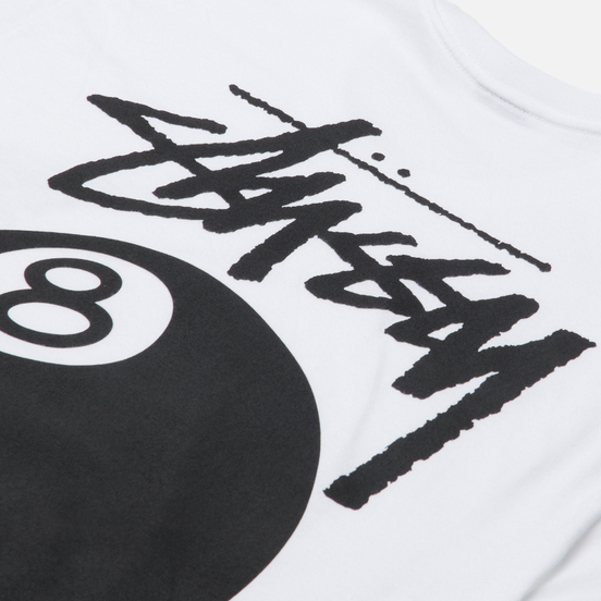 Мужская футболка Stussy 8 Ball Graphic Art White