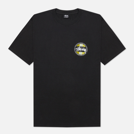 Мужская футболка Stussy Classic Dot Pigment Dyed, цвет чёрный, размер XL