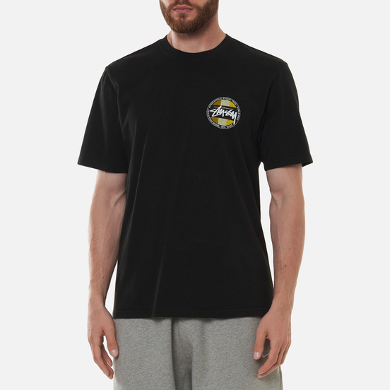 Мужская футболка Stussy Classic Dot Pigment Dyed Black