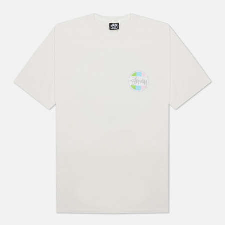 Мужская футболка Stussy Classic Dot Pigment Dyed, цвет белый, размер M