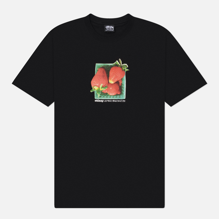 Мужская футболка Stussy Berries, цвет чёрный, размер S
