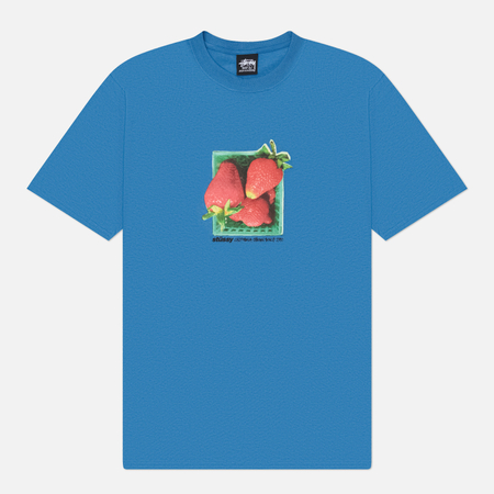 Мужская футболка Stussy Berries, цвет синий, размер XL