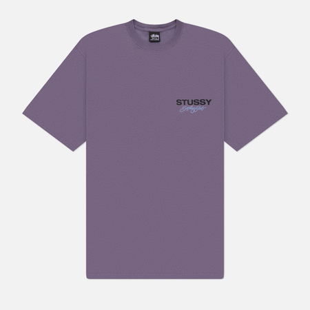 Мужская футболка Stussy Surf Club Pigment Dyed, цвет фиолетовый