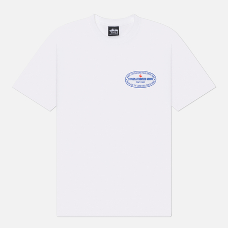 Мужская футболка Stussy Authorized, цвет белый, размер M