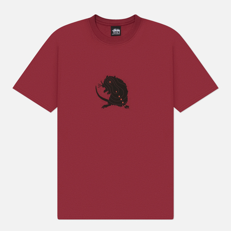 Мужская футболка Stussy Long Range, цвет бордовый, размер M