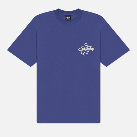 Мужская футболка Stussy Surf Size Pigment Dyed, цвет синий
