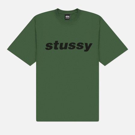 Мужская футболка Stussy Shark Pigment Dyed, цвет зелёный