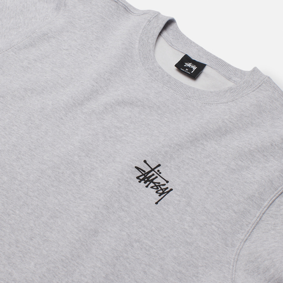 Мужская толстовка Stussy Basic Stussy Ash Heather