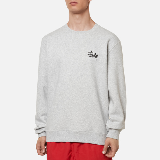 Мужская толстовка Stussy Basic Stussy Ash Heather