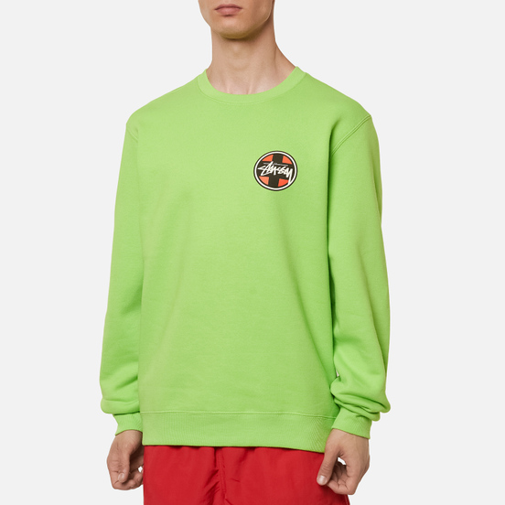 Мужская толстовка Stussy Cross Dot Crew Green