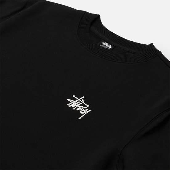Мужская толстовка Stussy Basic Stussy Print Crew Black
