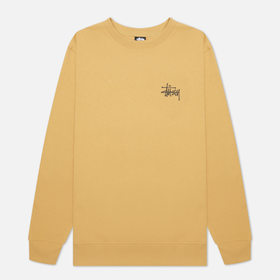 Мужская толстовка Stussy Basic Stussy Print Crew Khaki