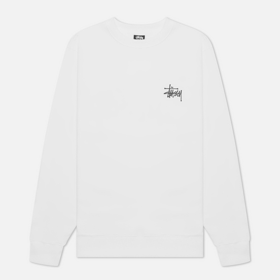 Мужская толстовка Stussy Basic Stussy Print Crew White