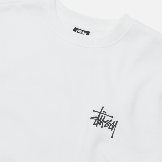 Мужская толстовка Stussy Basic Stussy Print Crew White