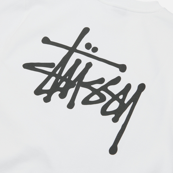 Мужская толстовка Stussy Basic Stussy Print Crew White