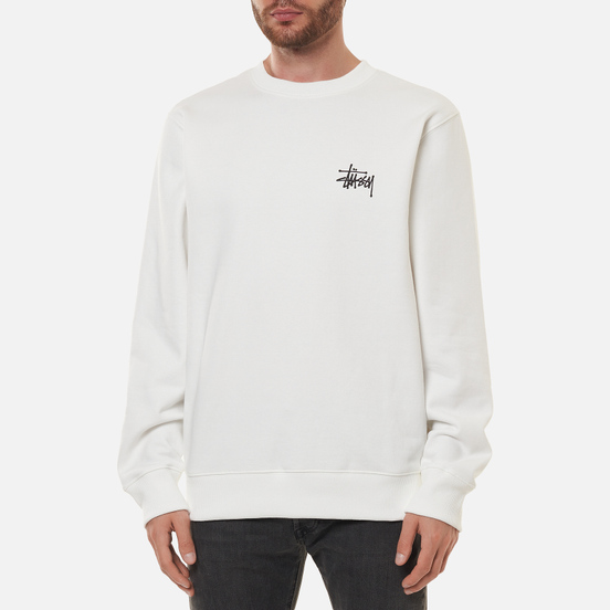 Мужская толстовка Stussy Basic Stussy Print Crew White