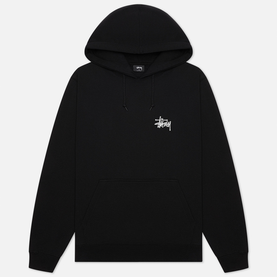 Мужская толстовка Stussy Basic Stussy Logo Hoodie Black