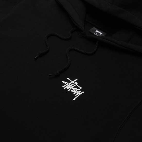 Мужская толстовка Stussy Basic Stussy Logo Hoodie Black