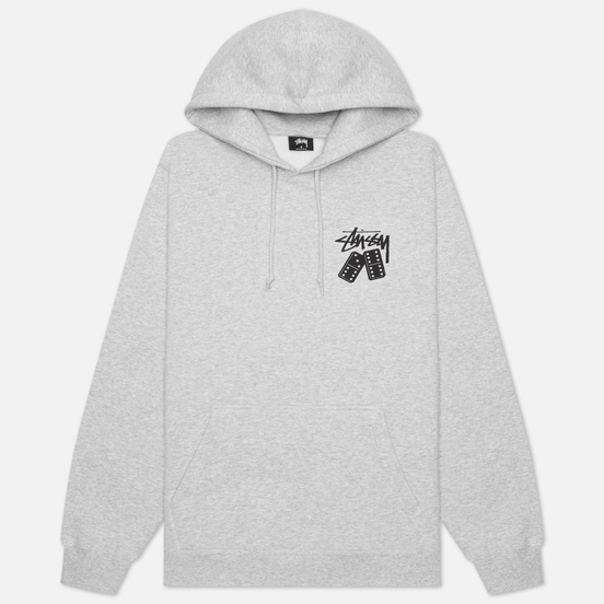 Мужская толстовка Stussy Dominoes Hoodie Ash Heather