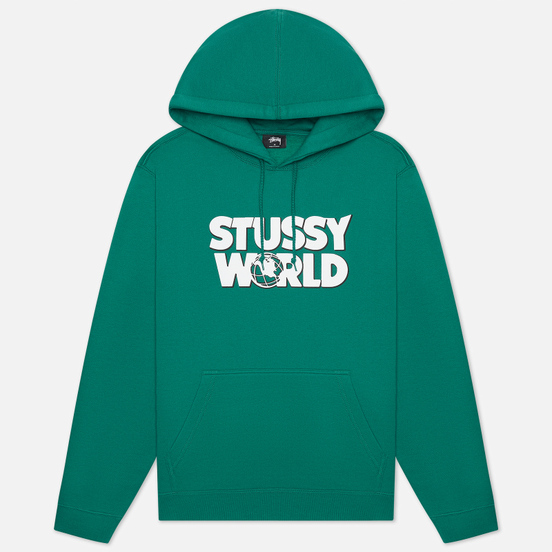 Мужская толстовка Stussy Stussy World Hoodie Dark Green