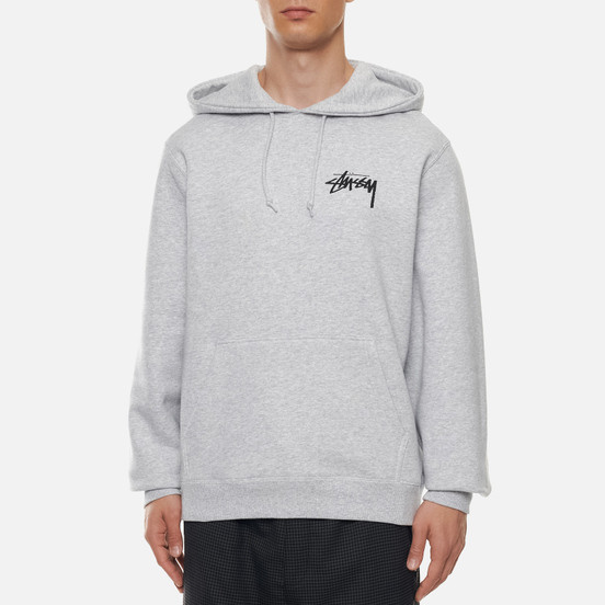 Мужская толстовка Stussy Peace And Love Hoodie Ash Heather