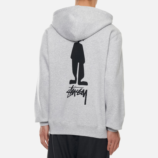 Мужская толстовка Stussy King Raggamuffin Hoodie Ash Heather