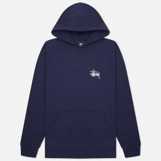 Мужская толстовка Stussy Basic Stussy Signature Logo Hoodie Navy