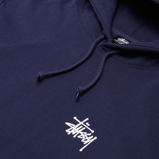 Мужская толстовка Stussy Basic Stussy Signature Logo Hoodie Navy