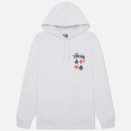 Мужская толстовка Stussy Full Deck 2 Hoodie, цвет серый, размер XS