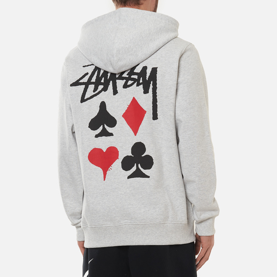 Мужская толстовка Stussy Full Deck 2 Hoodie Ash Heather
