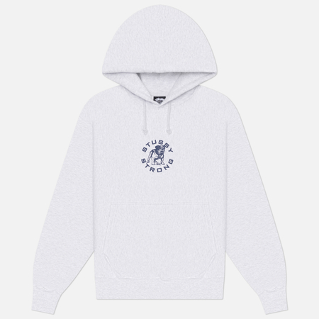Мужская толстовка Stussy Strong Mac Hoodie, цвет серый, размер XL