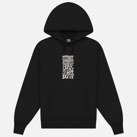 Мужская толстовка Stussy Authentic Gear Hoodie, цвет чёрный, размер L