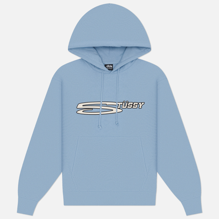Мужская толстовка Stussy Stretch Hoodie, цвет голубой, размер M