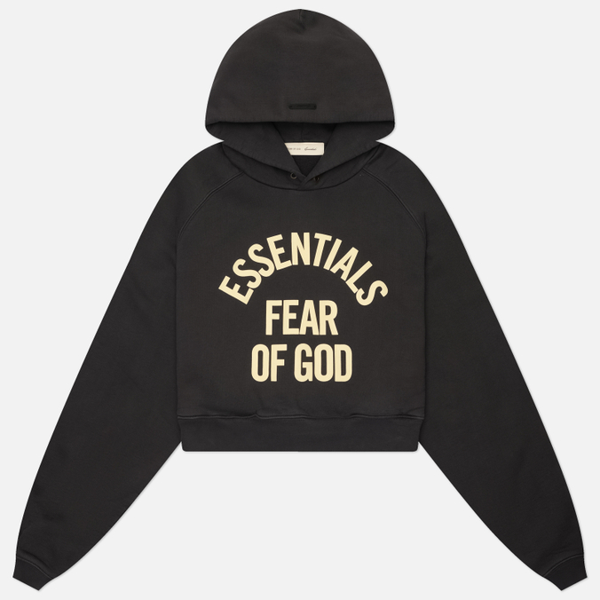 Женская толстовка Fear of God ESSENTIALS Campus 90's Cropped Raglan Hoodie
