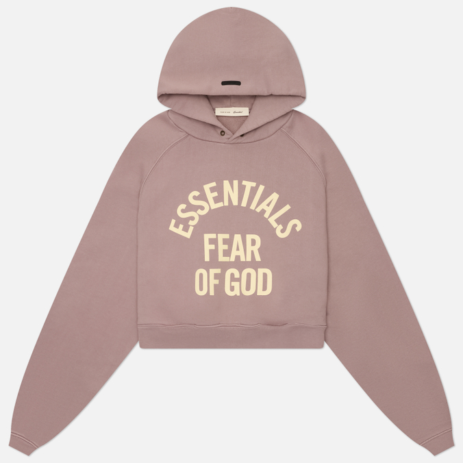 Женская толстовка Fear of God ESSENTIALS Campus 90's Cropped Raglan Hoodie