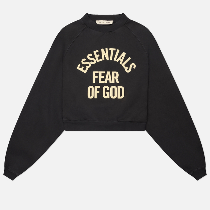 Женская толстовка Fear of God ESSENTIALS Campus 90's Cropped Raglan Crewneck