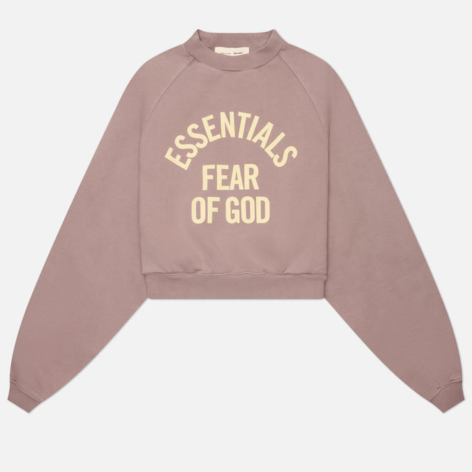 Женская толстовка Fear of God ESSENTIALS Campus 90's Cropped Raglan Crewneck