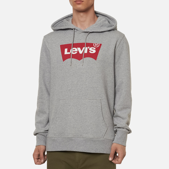 Мужская толстовка Levi's Graphic Hoodie Midtone Heather Grey