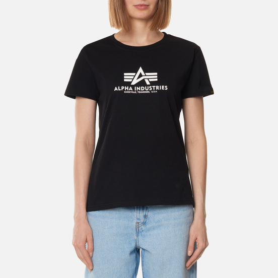 Женская футболка Alpha Industries New Basic Black