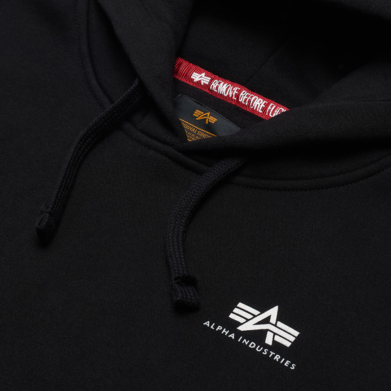 Мужская толстовка Alpha Industries Basic Small Logo Hoody Black