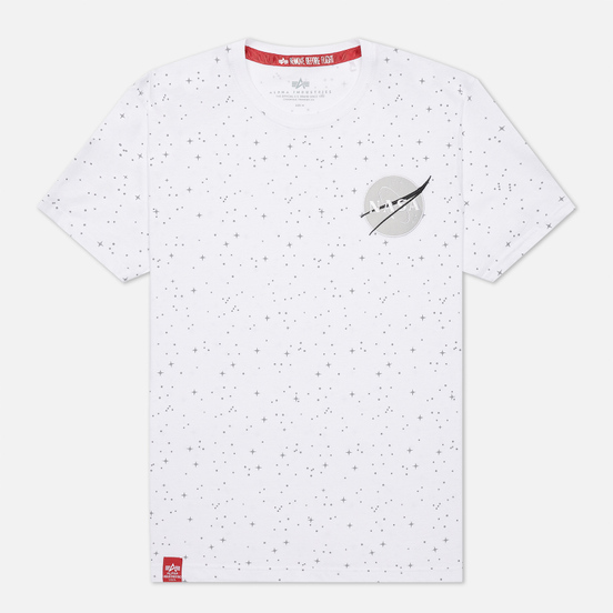 Мужская футболка Alpha Industries NASA Tape White