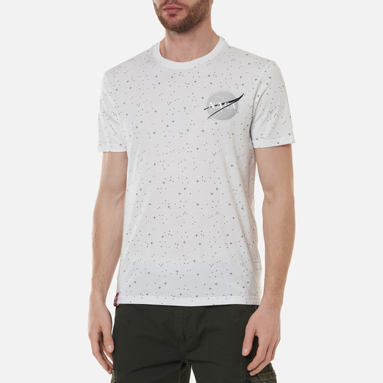 Мужская футболка Alpha Industries NASA Tape White