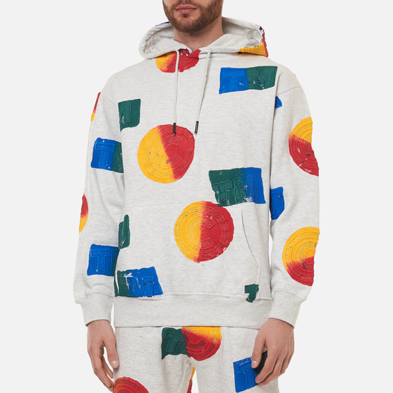 Мужская толстовка Chinatown Market Paint Stain Hoodie Ash Grey