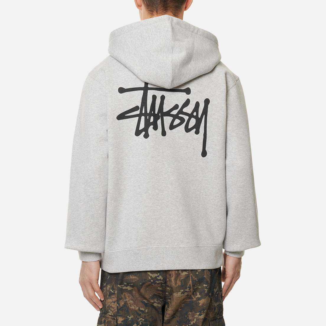 stussy basic zip hood