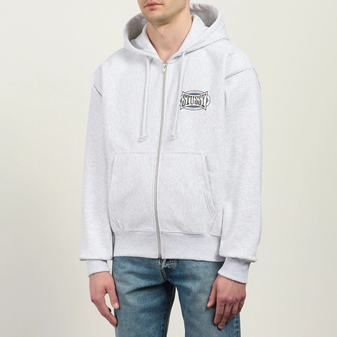 Stussy Мужская толстовка Champion Oval Zip Hoodie