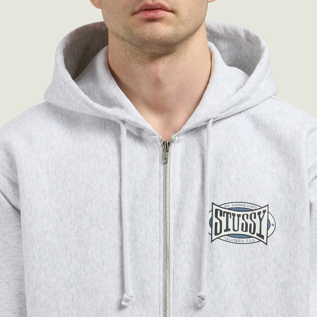 Stussy Мужская толстовка Champion Oval Zip Hoodie