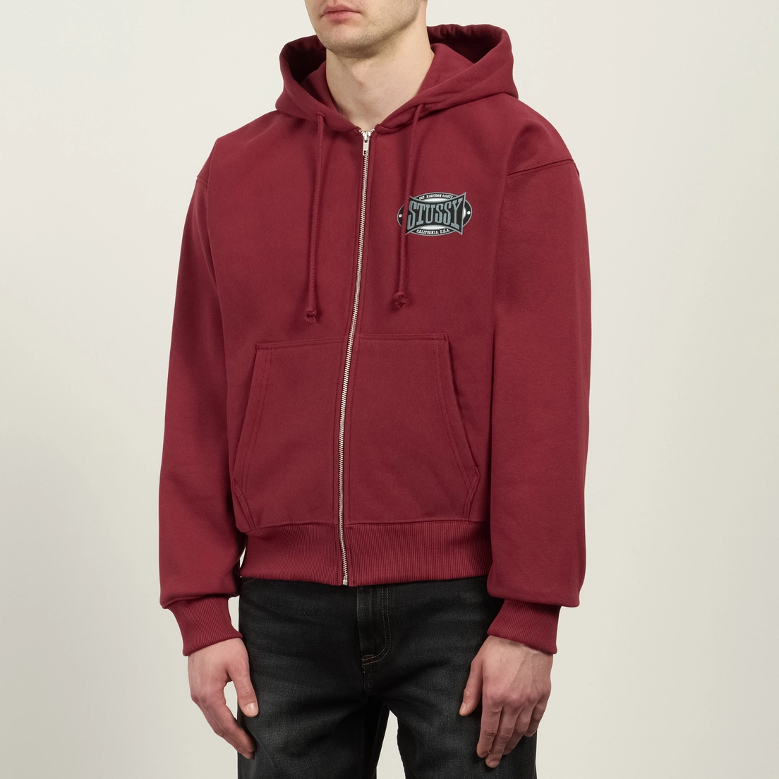 Stussy Мужская толстовка Champion Oval Zip Hoodie