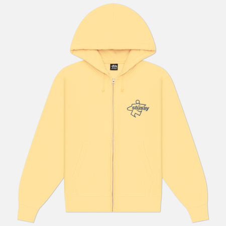 Мужская толстовка Stussy Surf Size Zip Hoodie, цвет жёлтый